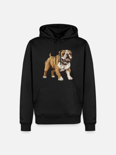 Bulldog Dog - Men’s Premium Organic Hoodie - black