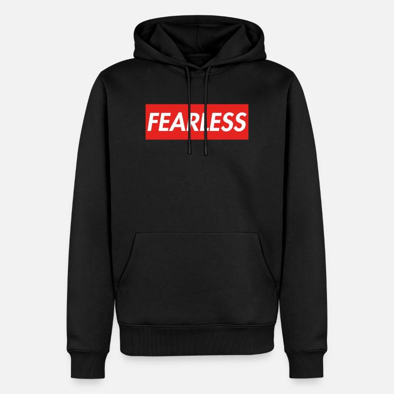 FEARLESS - Sweat à capuche Premium bio Homme - noir
