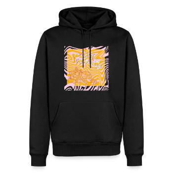 Alice Im Wunderland Grinsekatze - Männer Premium Bio Hoodie - Schwarz - Vorne - Nico (187cm)