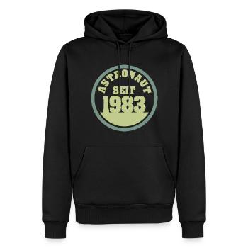 Astronaut geboren 1983 - Männer Premium Bio Hoodie - Schwarz - Vorne - Nico (187cm)