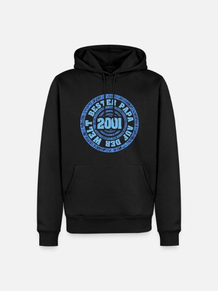 2001 - Männer Premium Bio Hoodie - Schwarz