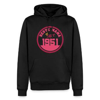 Jahr 1951 - Männer Premium Bio Hoodie - Schwarz - Vorne - Nico (187cm)
