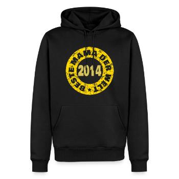 Mama 2014 - Männer Premium Bio Hoodie - Schwarz - Vorne - Nico (187cm)