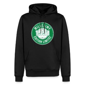 Millésime 1951 | édition limitée Anniversaire 1951 - Sweat à capuche Premium bio Homme - noir - Devant - Nico (187cm)