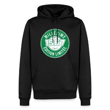 Millésime 1967 | édition limitée Anniversaire 1967 - Sweat à capuche Premium bio Homme - noir - Devant - Nico (187cm)