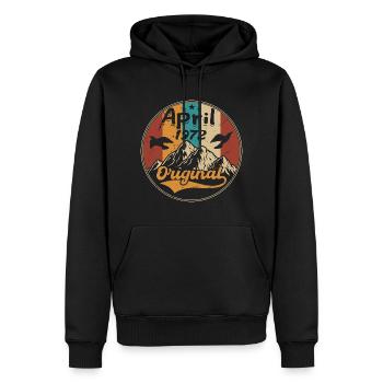 Anniversary April 1972 | Gift April 1972 - Men’s Premium Organic Hoodie - black - Front - Nico (187cm)