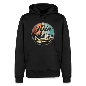 Juin 2011 - Juin 2011 Anniversaire 2011 Original - Sweat à capuche Premium bio Homme - noir - Devant - Nico (187cm)