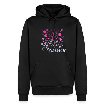 Namaste Yoga - Männer Premium Bio Hoodie - Schwarz - Vorne - Nico (187cm)