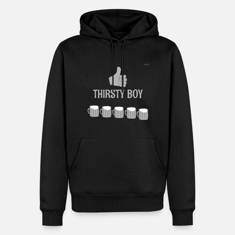 Thirsty boy - gray version - Men’s Premium Organic Hoodie - black