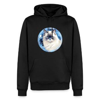 Ragdoll Katze - Männer Premium Bio Hoodie - Schwarz - Vorne - Nico (187cm)