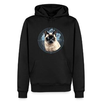 Balinais - Sweat à capuche Premium bio Homme - noir - Devant - Nico (187cm)