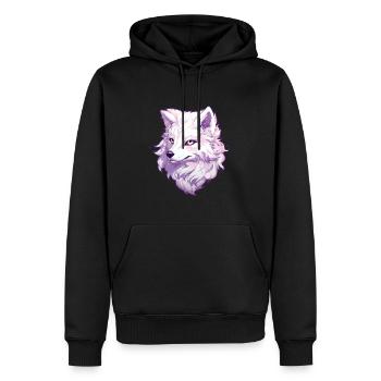 Wolf Anime - Men’s Premium Organic Hoodie - black - Front - Nico (187cm)