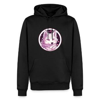 Wolf Anime - Männer Premium Bio Hoodie - Schwarz - Vorne - Nico (187cm)