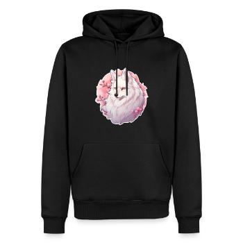 Wolf, Anime - Men’s Premium Organic Hoodie - black - Front - Nico (187cm)