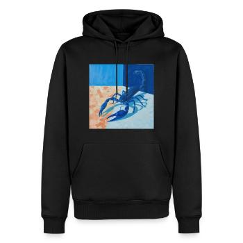 scorpion, bunt, tier, geschenk, geschenkidee - Männer Premium Bio Hoodie - Schwarz - Vorne - Nico (187cm)