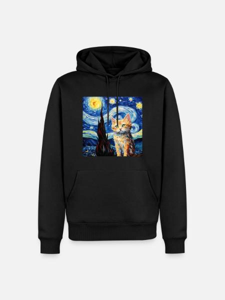Cat, cat motif - Men’s Premium Organic Hoodie - black