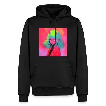 anime demon, waifu, japan - Männer Premium Bio Hoodie - Schwarz - Vorne - Nico (187cm)