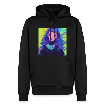 anime, gothic girl, waifu, japan - Männer Premium Bio Hoodie - Schwarz - Vorne - Nico (187cm)