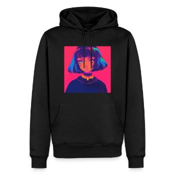anime, gothic girl, waifu, japan - Männer Premium Bio Hoodie - Schwarz - Vorne - Nico (187cm)