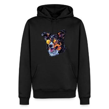 Bouvier Australien Chien, Chien, Lunettes De Soleil, Été - Sweat à capuche Premium bio Homme - noir - Devant - Nico (187cm)