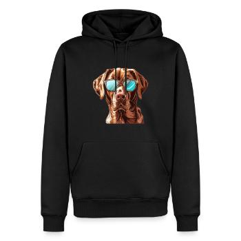 Chesapeake Bay Retriever, Hund, Sonnenbrille - Männer Premium Bio Hoodie - Schwarz - Vorne - Nico (187cm)