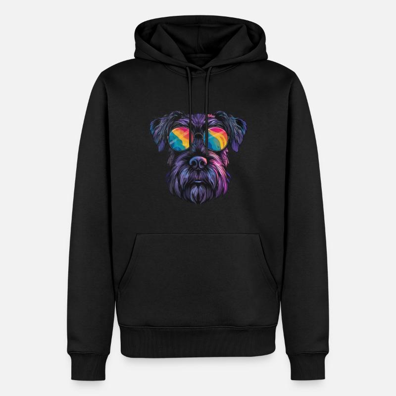 Schnauzer Géant, Schnauzer Géant, Chien - Sweat à capuche Premium bio Homme - noir