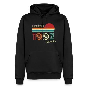 Legend 1992 Birthday Shirt Gift Anniversary Par - Men’s Premium Organic Hoodie - black - Front - Nico (187cm)