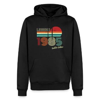 Legend 1985 Birthday Shirt Gift Anniversary - Men’s Premium Organic Hoodie - black - Front - Nico (187cm)