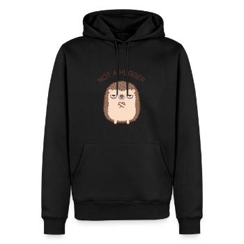 Drôle de hérisson pas un griffonnage hugger - Sweat à capuche Premium bio Homme - noir - Devant - Nico (187cm)