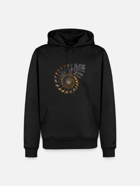 Fibonacci Spirale - Männer Premium Bio Hoodie - Schwarz