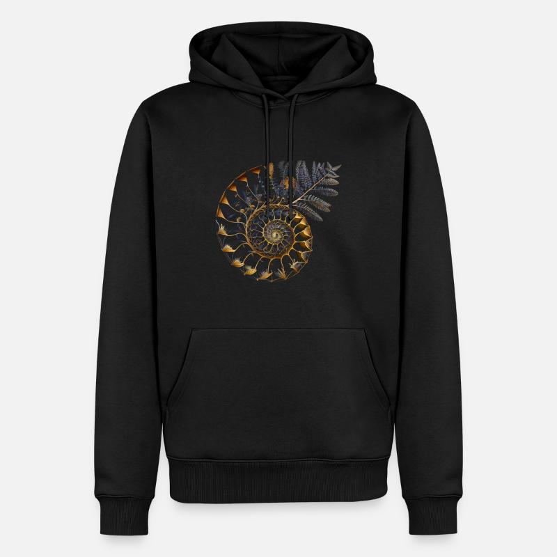 Fibonacci Spirale - Männer Premium Bio Hoodie - Schwarz