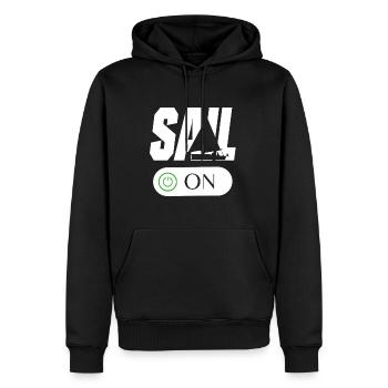 sailing segeln segelboot - Männer Premium Bio Hoodie - Schwarz - Vorne - Nico (187cm)