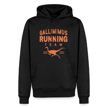 Gallimimus - Männer Premium Bio Hoodie - Schwarz - Vorne - Nico (187cm)