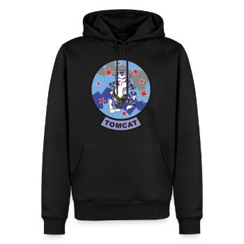 Tomcat - russische Camouflage - Männer Premium Bio Hoodie - Schwarz - Vorne - Nico (187cm)