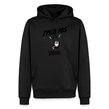 J'peux pas j'ai soudure - Sweat à capuche Premium bio Homme - noir - Devant - Nico (187cm)
