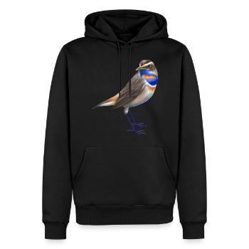 Bluethroat Bird - Men’s Premium Organic Hoodie - black - Front - Nico (187cm)
