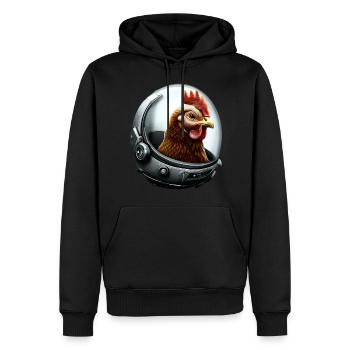 Astronautenhuhn Astronaut Huhn - Männer Premium Bio Hoodie - Schwarz - Vorne - Nico (187cm)