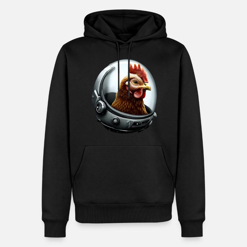 Poulet astronaute Poulet astronaute - Sweat à capuche Premium bio Homme - noir