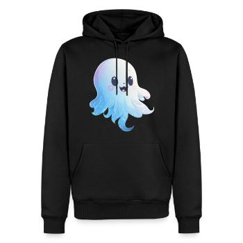 Laughing Kawaii Specter: Sweet - Men’s Premium Organic Hoodie - black - Front - Nico (187cm)