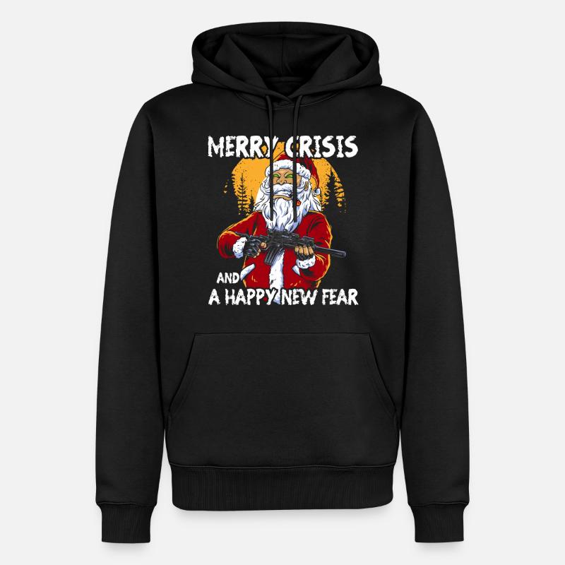Merry Crisis - Männer Premium Bio Hoodie - Schwarz