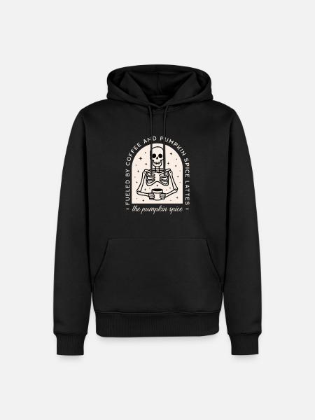 Pumpkin spice latte humour café Halloween - Sweat à capuche Premium bio Homme - noir