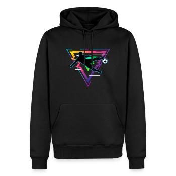 fussball - Männer Premium Bio Hoodie - Schwarz - Vorne - Nico (187cm)