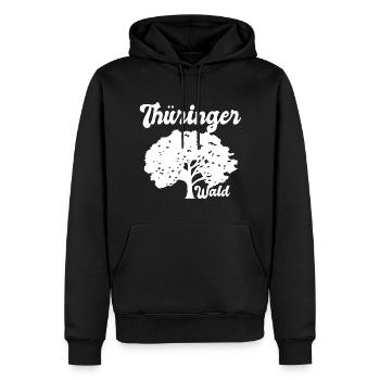 Thüringer Wald Thüringen Heimat Erfurt Wandern - Männer Premium Bio Hoodie - Schwarz - Vorne - Nico (187cm)