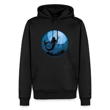 Mermaid Underwater - Men’s Premium Organic Hoodie - black - Front - Nico (187cm)