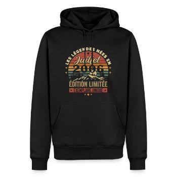 Juli 2006 Vintage Geburtstag 2006 Juli - Männer Premium Bio Hoodie - Schwarz - Vorne - Nico (187cm)