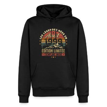 August 1999 Birthday Gift August 1999 August - Men’s Premium Organic Hoodie - black - Front - Nico (187cm)