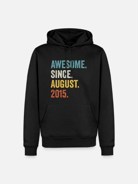 Awesome Since August 2015 7. Geburtstag - Männer Premium Bio Hoodie - Schwarz