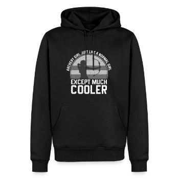 Lustiger Bogensport Spruch Bogenschießen - Männer Premium Bio Hoodie - Schwarz - Vorne - Nico (187cm)