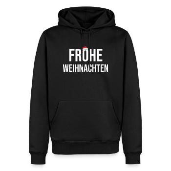 Merry Christmas - Men’s Premium Organic Hoodie - black - Front - Nico (187cm)