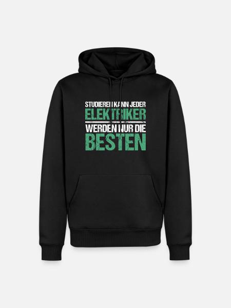 Vem som helst kan studera - Electrician Edition - Ekologisk premiumluvtröja herr - svart